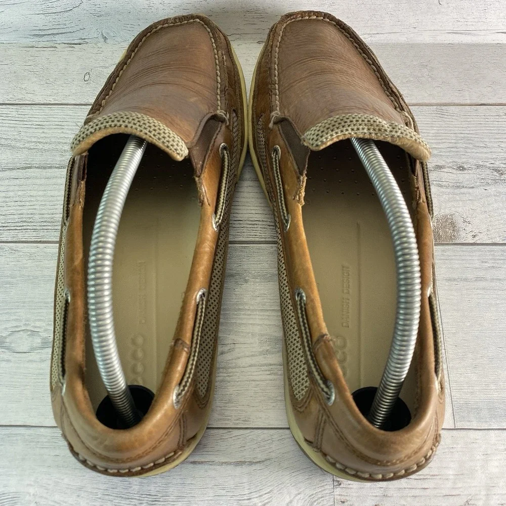 Sperry Shoes Mens 10.5 M Brown Leather Boat Loafer Nautical Preppy Leisure Comfy